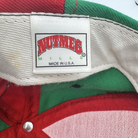 Rare VTG 90s Nutmeg Mills World Cup Team Italy Italia Pinwheel Wool Snapback Hat - Picture 7 of 7